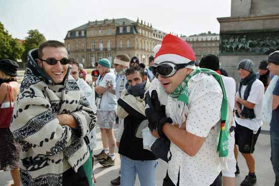Flashmob versammelt sich in Stuttgart
